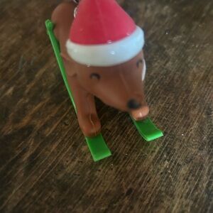 Bath And Body Works Skiing Dog PocketBac Sanitizer Holder NWOT Weiner Dog